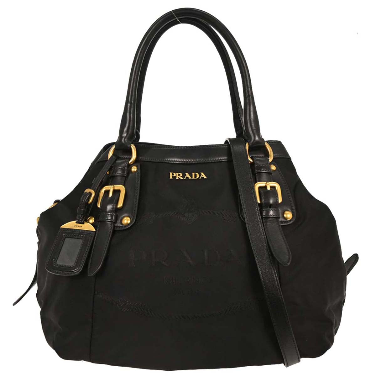 バッグ PRADA SPORT NYLON 2WAY TOTE HAND BAG Prada Black Nylon 2way Shoulder Tote Bag
