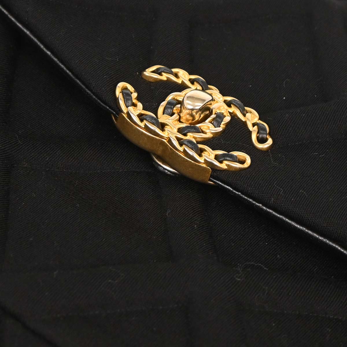 Chanel 2019 Black Cotton 19 2way Shoulder Handbag