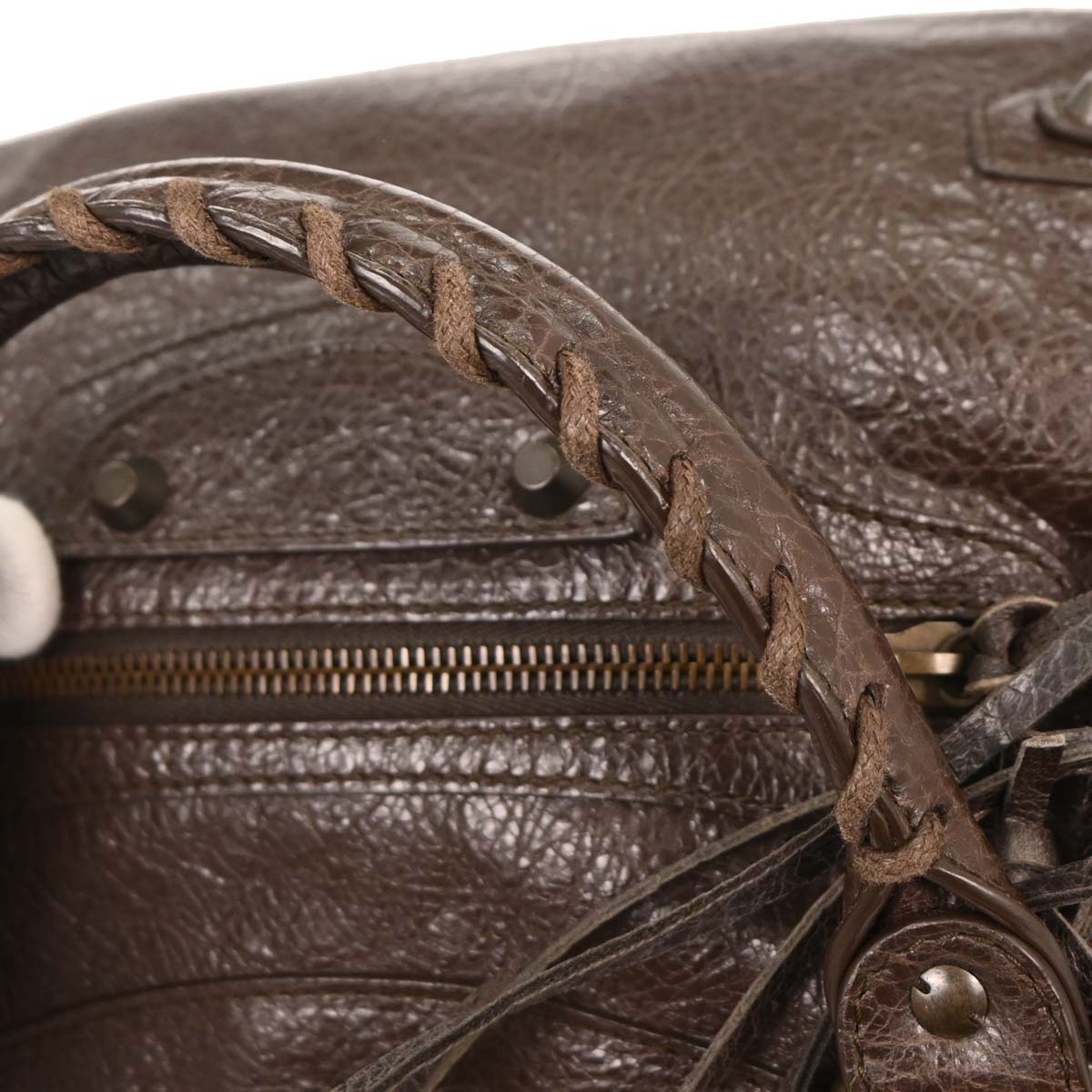 Balenciaga Brown The Town 2way Shoulder Handbag