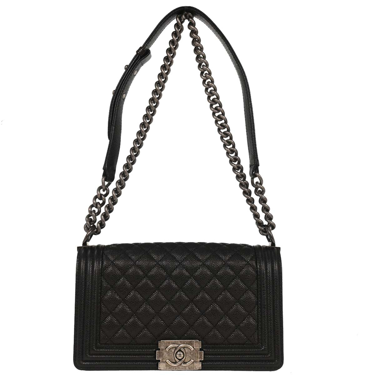 Boy Chanel Black Caviar Medium Shoulder Bag
