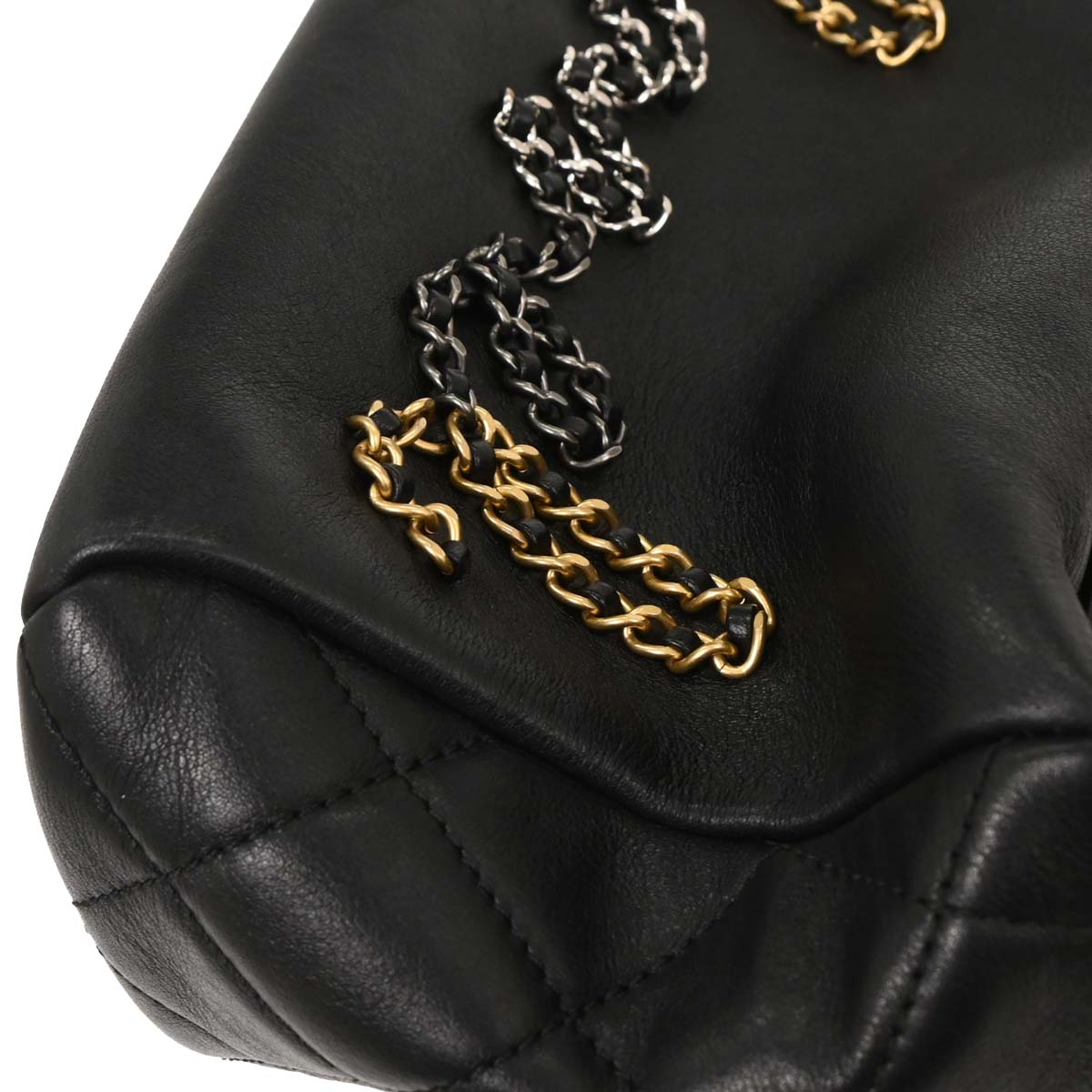 Chanel Black Calfskin Signature 2way Shoulder Handbag