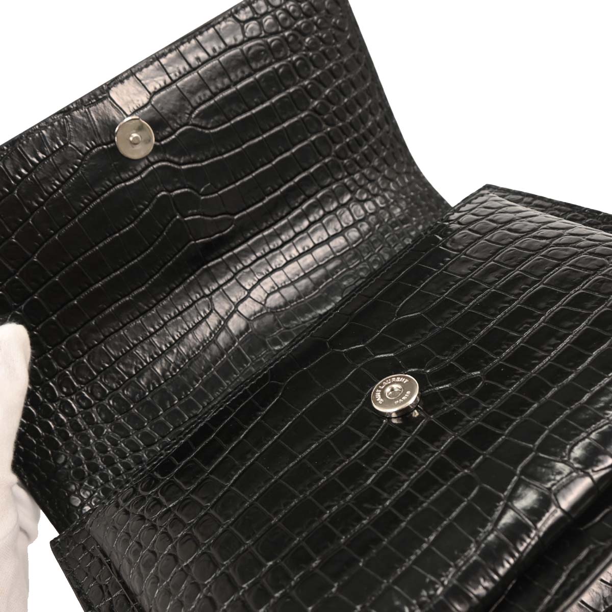 Saint Laurent * Black Leather Sunset Shoulder Bag