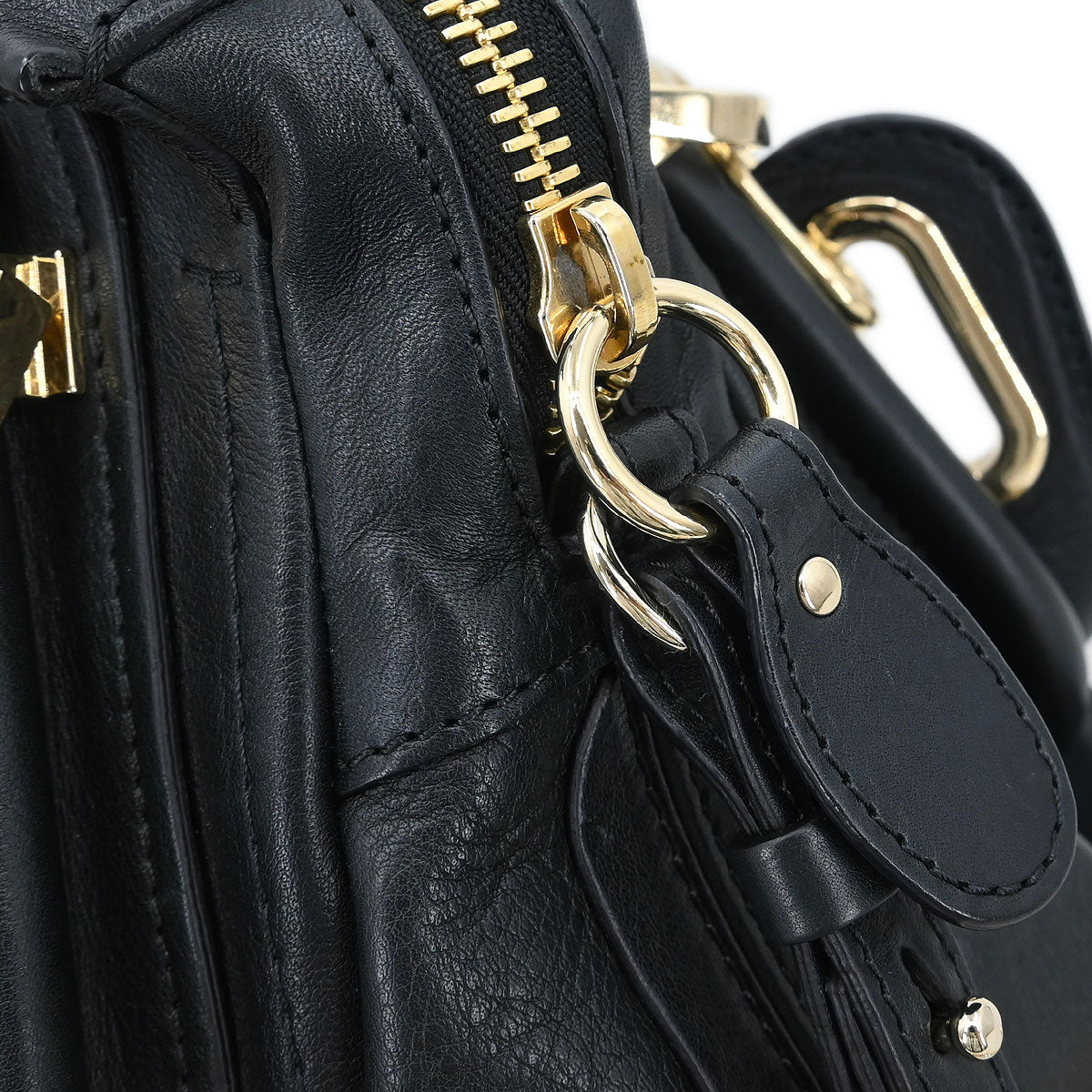 Chloe Black Paraty 2way Shoulder Handbag