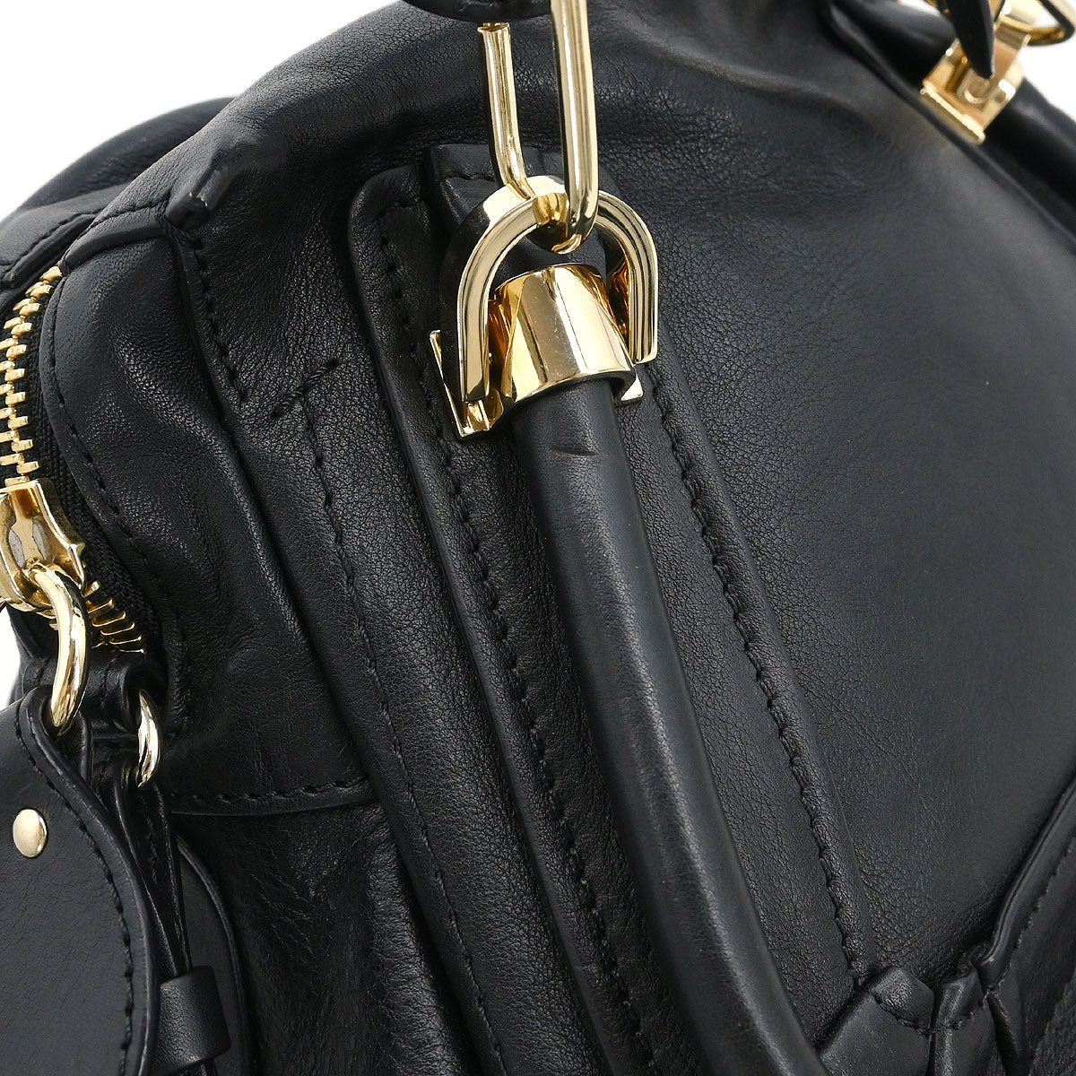 Chloe Black Paraty 2way Shoulder Handbag