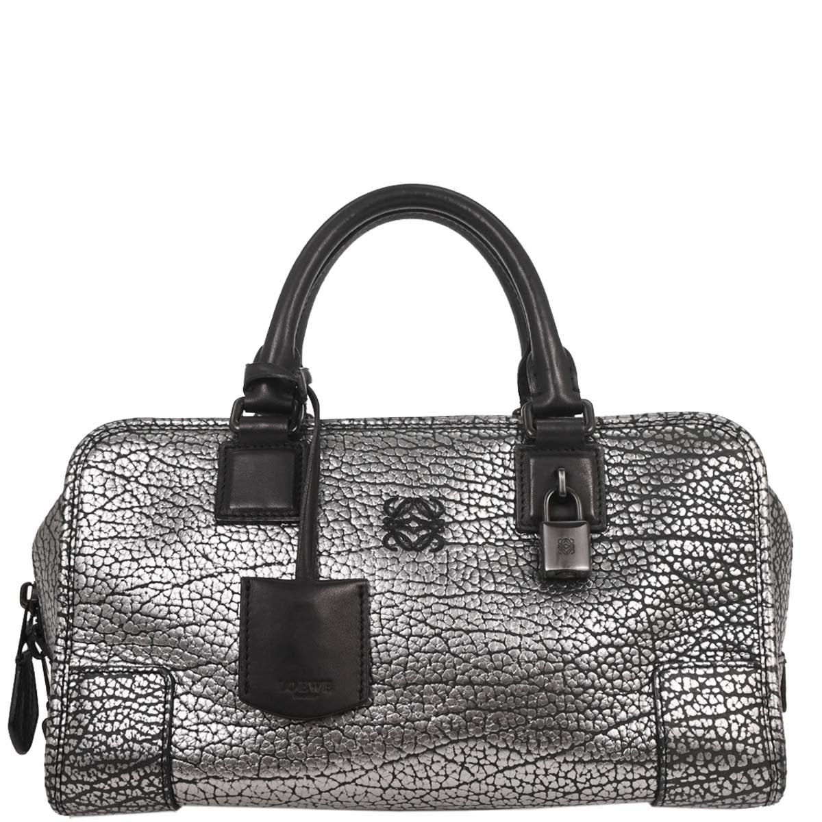 Loewe Silver Black Amazona 28 Handbag