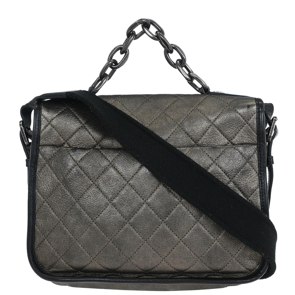 Chanel * 2015-2016 Black Faux Fur Dallas Collection Bag 2way Handbag