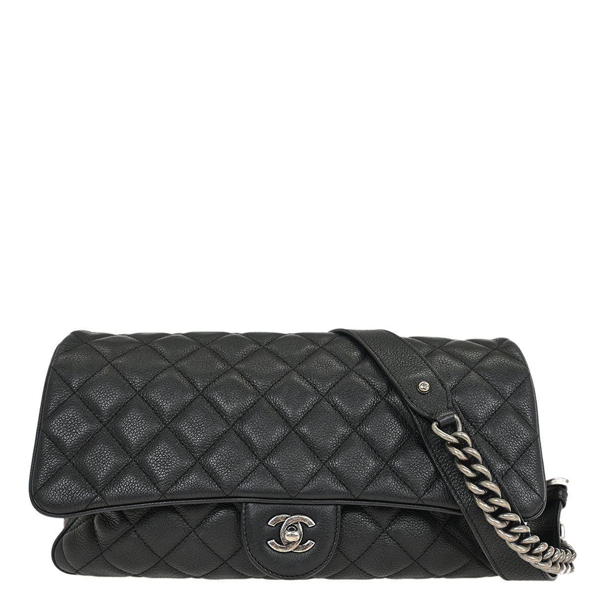 Chanel Black Calfskin Shoulder Bag