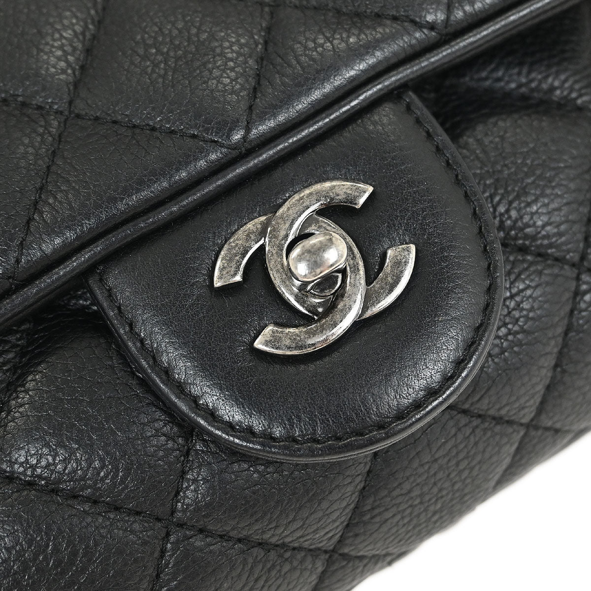 Chanel Black Calfskin Shoulder Bag