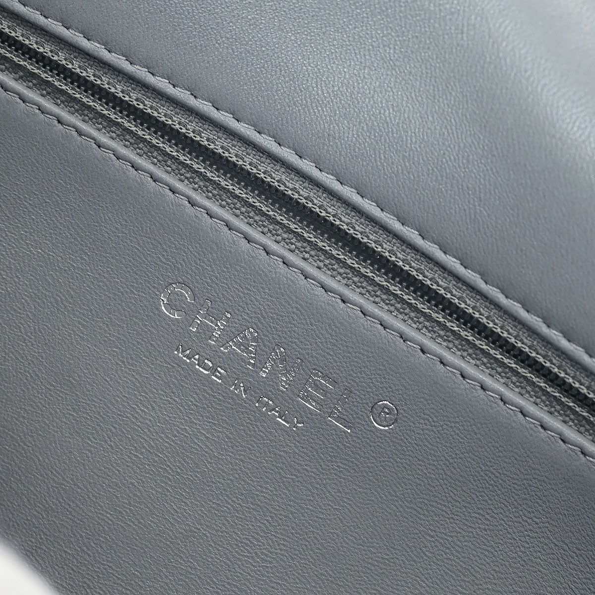 Chanel Light Blue Wool No.5 Turnlock Full Flap Shoulder Bag