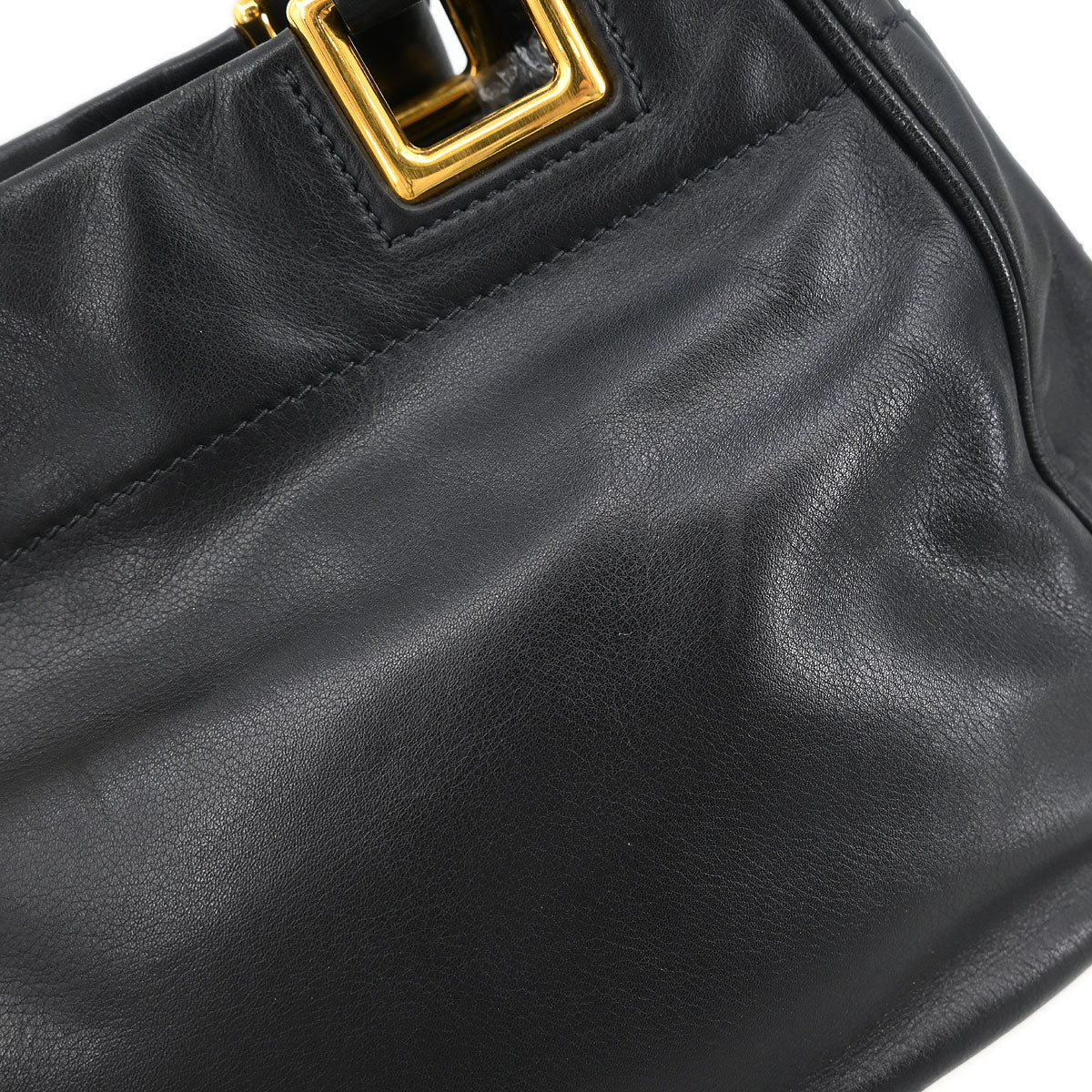 Prada Black Leather 2way Shoulder Handbag