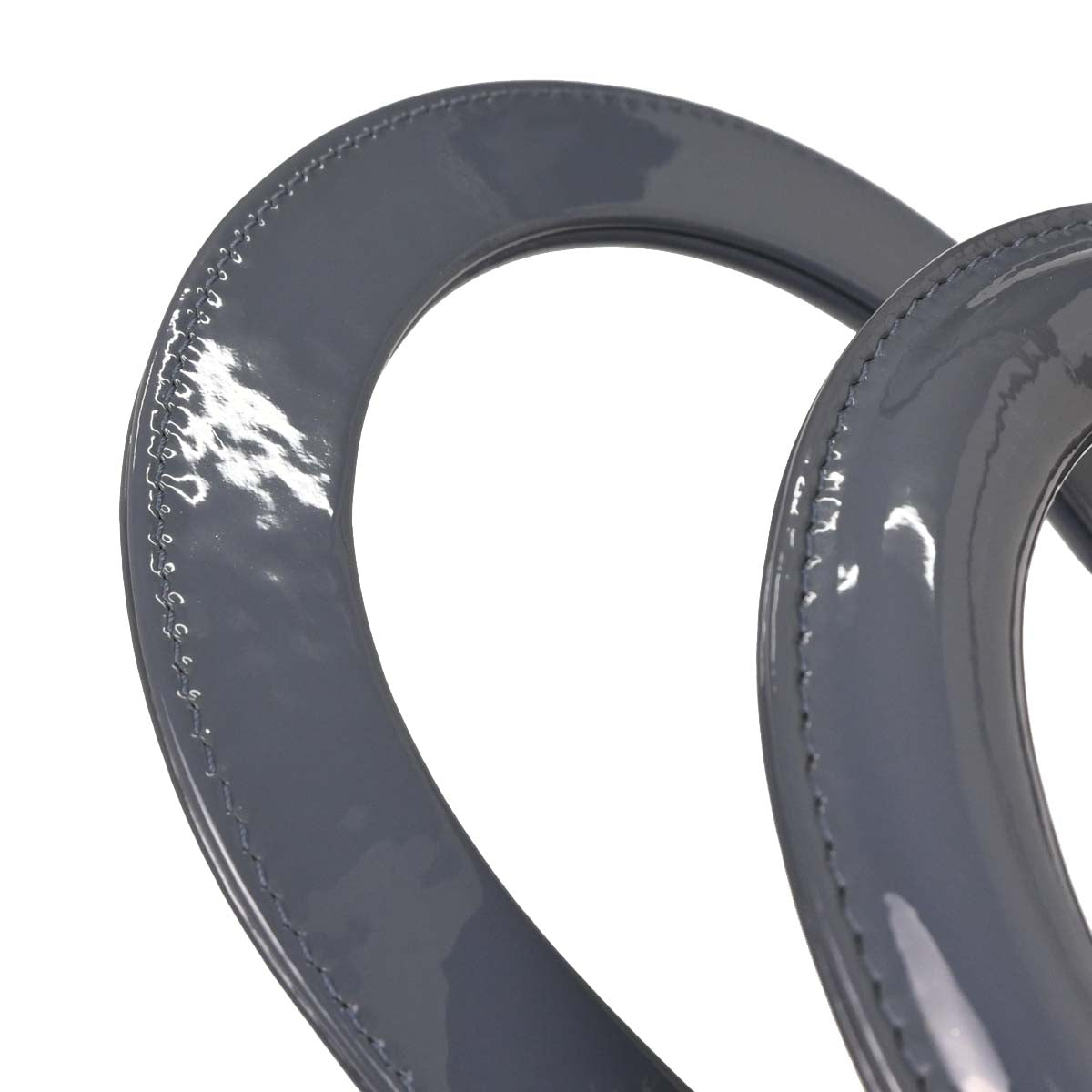 Christian Dior Blue Patent Medium Lady Dior Cannage 2way Shoulder Handbag