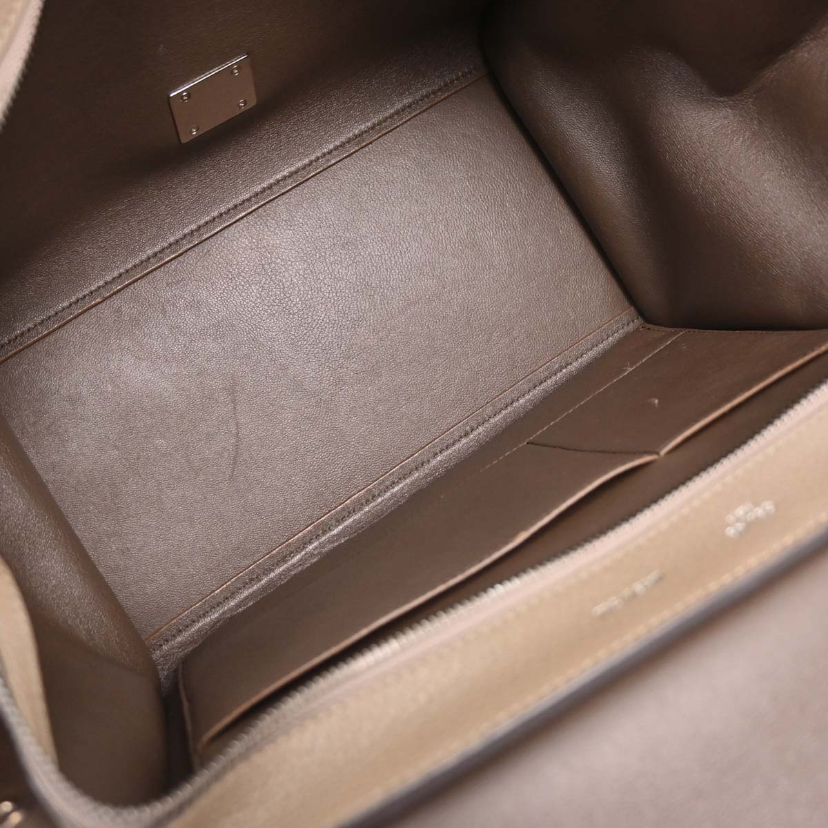 Celine Brown Leather Suede Trapeze 2way Shoulder Handbag