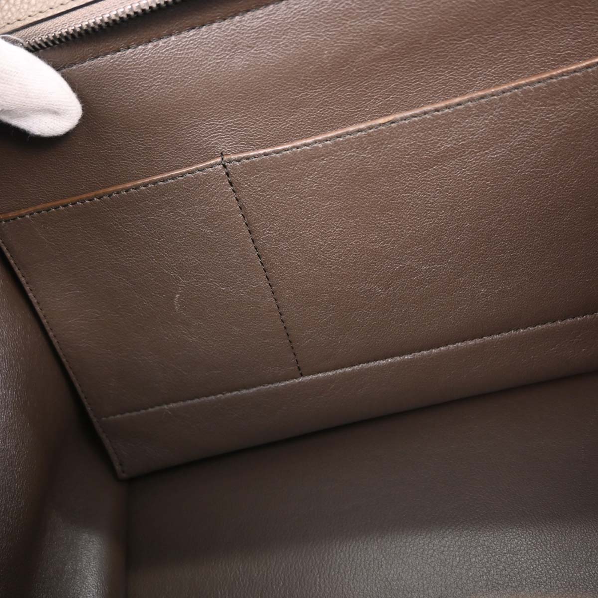 Celine Brown Leather Suede Trapeze 2way Shoulder Handbag