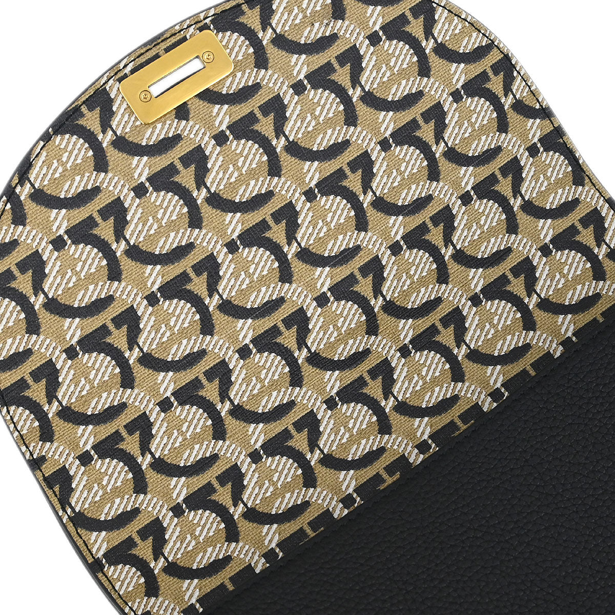 Salvatore Ferragamo Black Gancini Shoulder Bag