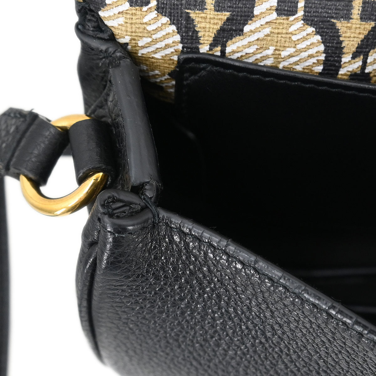 Salvatore Ferragamo Black Gancini Shoulder Bag