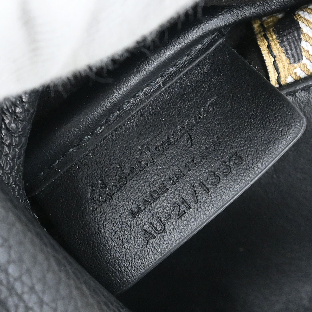 Salvatore Ferragamo Black Gancini Shoulder Bag