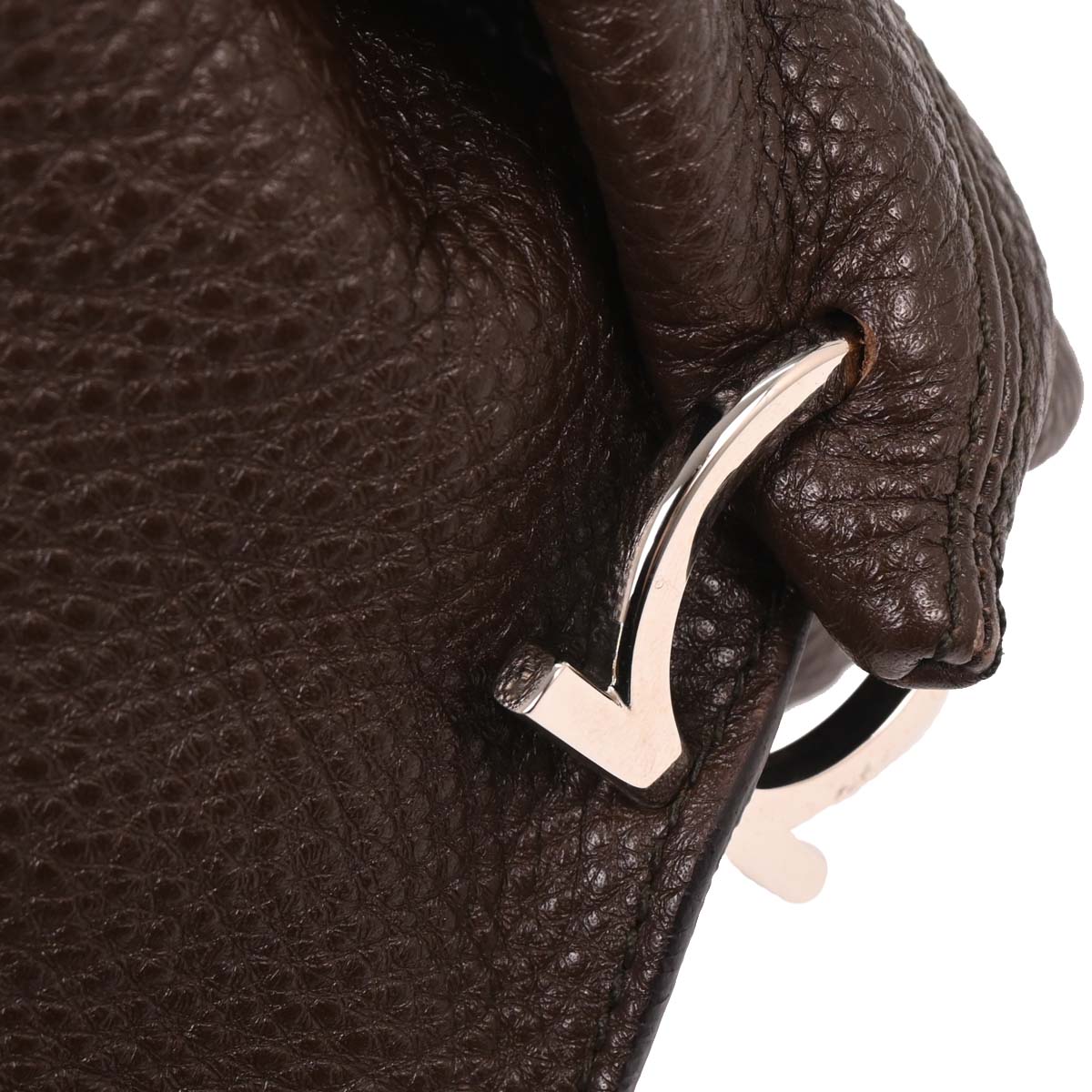 Salvatore Ferragamo Brown Gancini 2way Shoulder Handbag