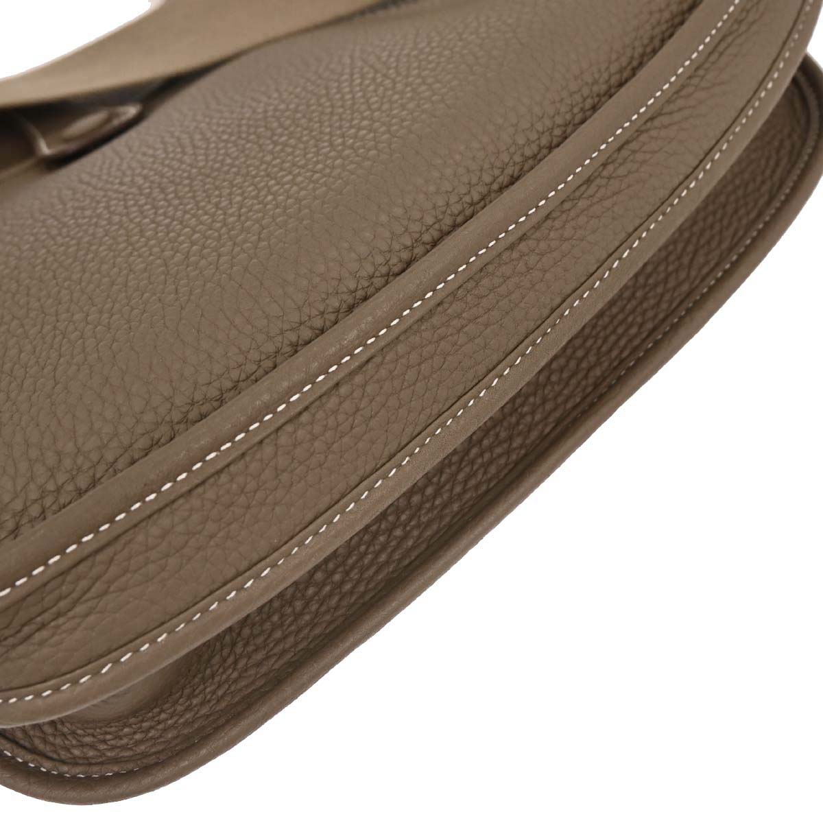 Hermes Etoupe Taurillon Clemence Evelyne 3 29 PM Shoulder Bag