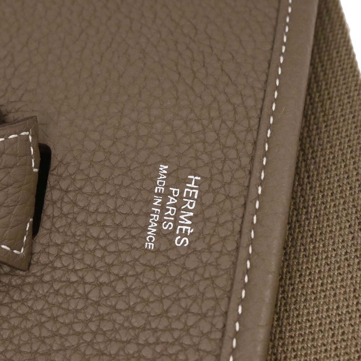 Hermes Etoupe Taurillon Clemence Evelyne 3 29 PM Shoulder Bag