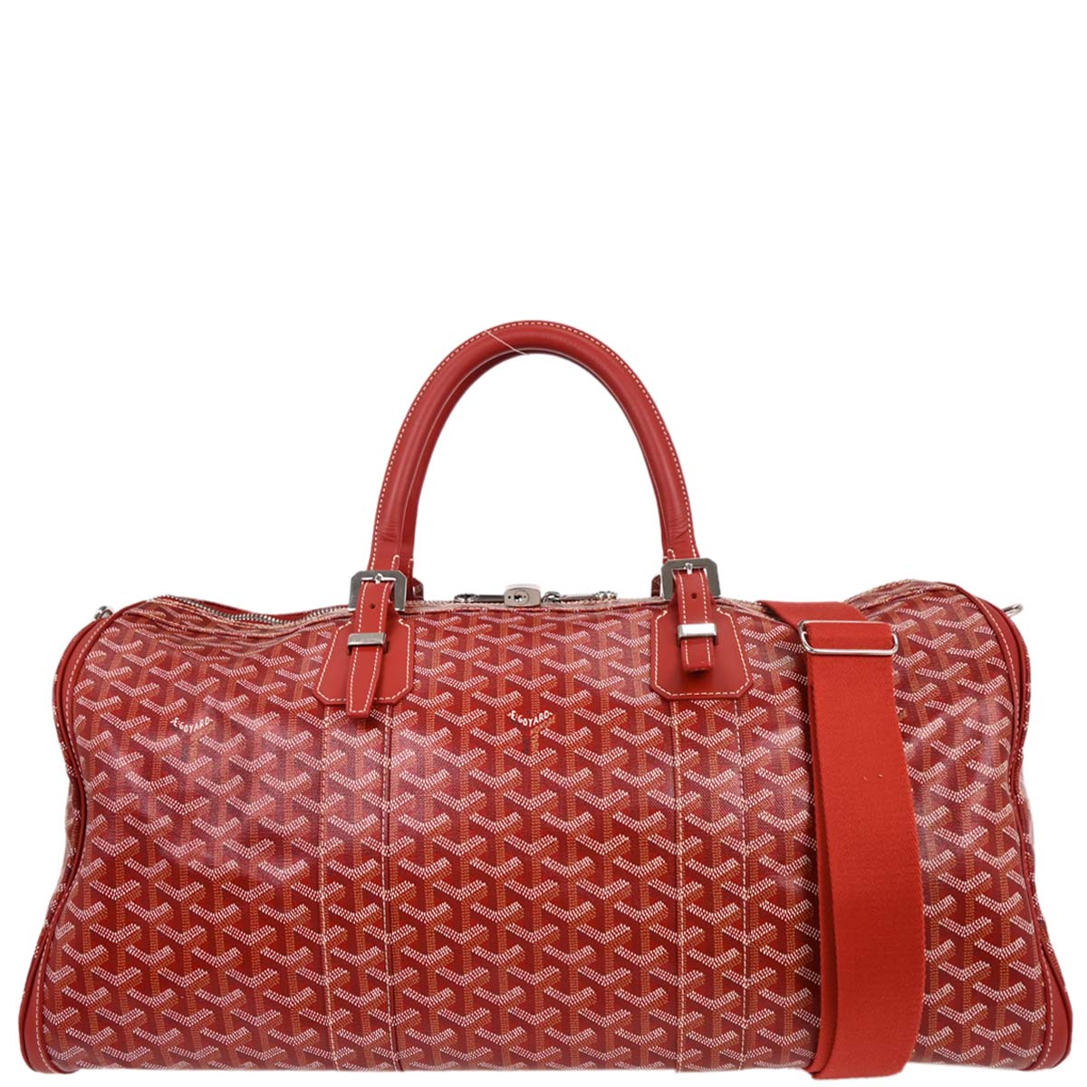 Goyard Red Croisiere 55 2way Duffle Shoulder Bag