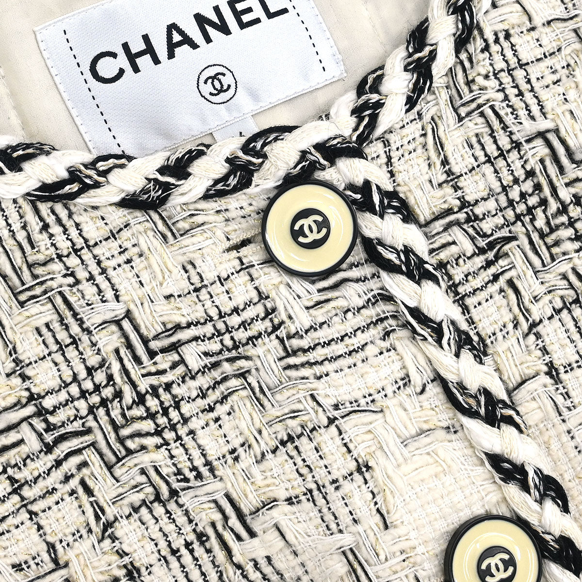 Chanel 2018 Colorless Jacket White #36