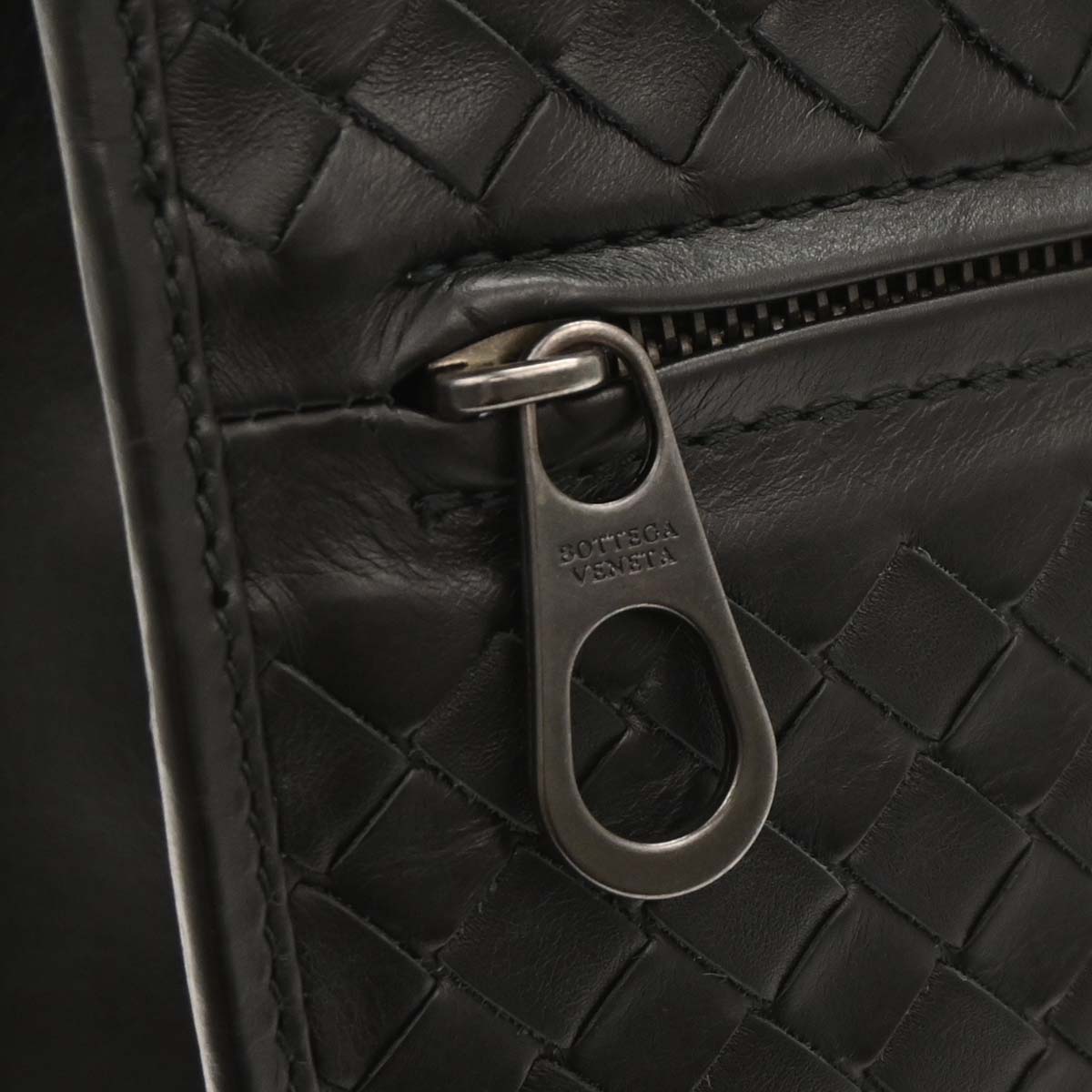 Bottega Veneta Black Intrecciato Briefcase Handbag