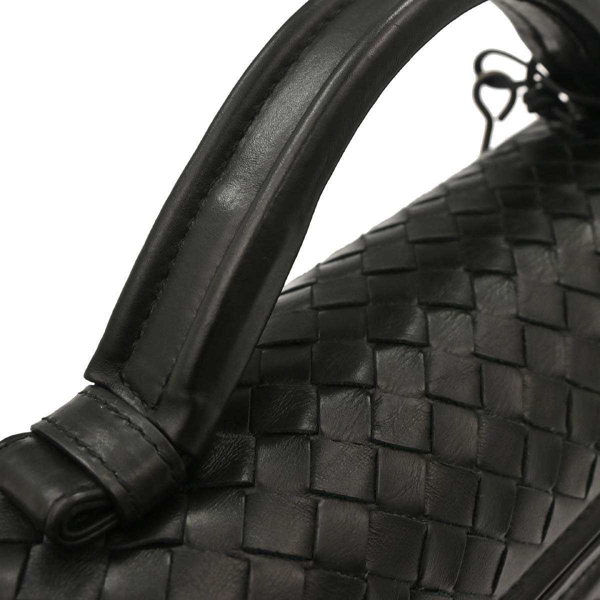 Bottega Veneta Black Intrecciato Briefcase Handbag