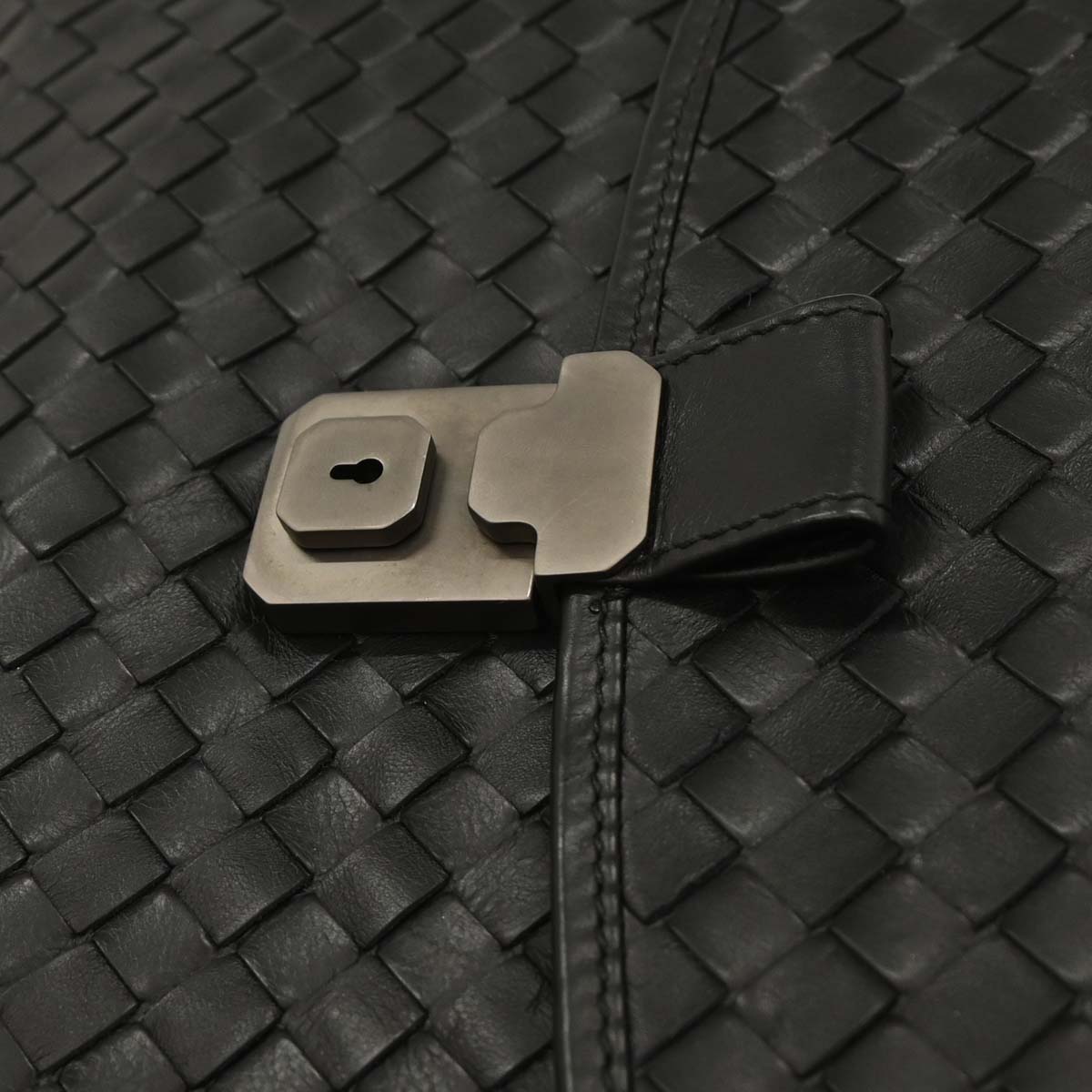 Bottega Veneta Black Intrecciato Briefcase Handbag