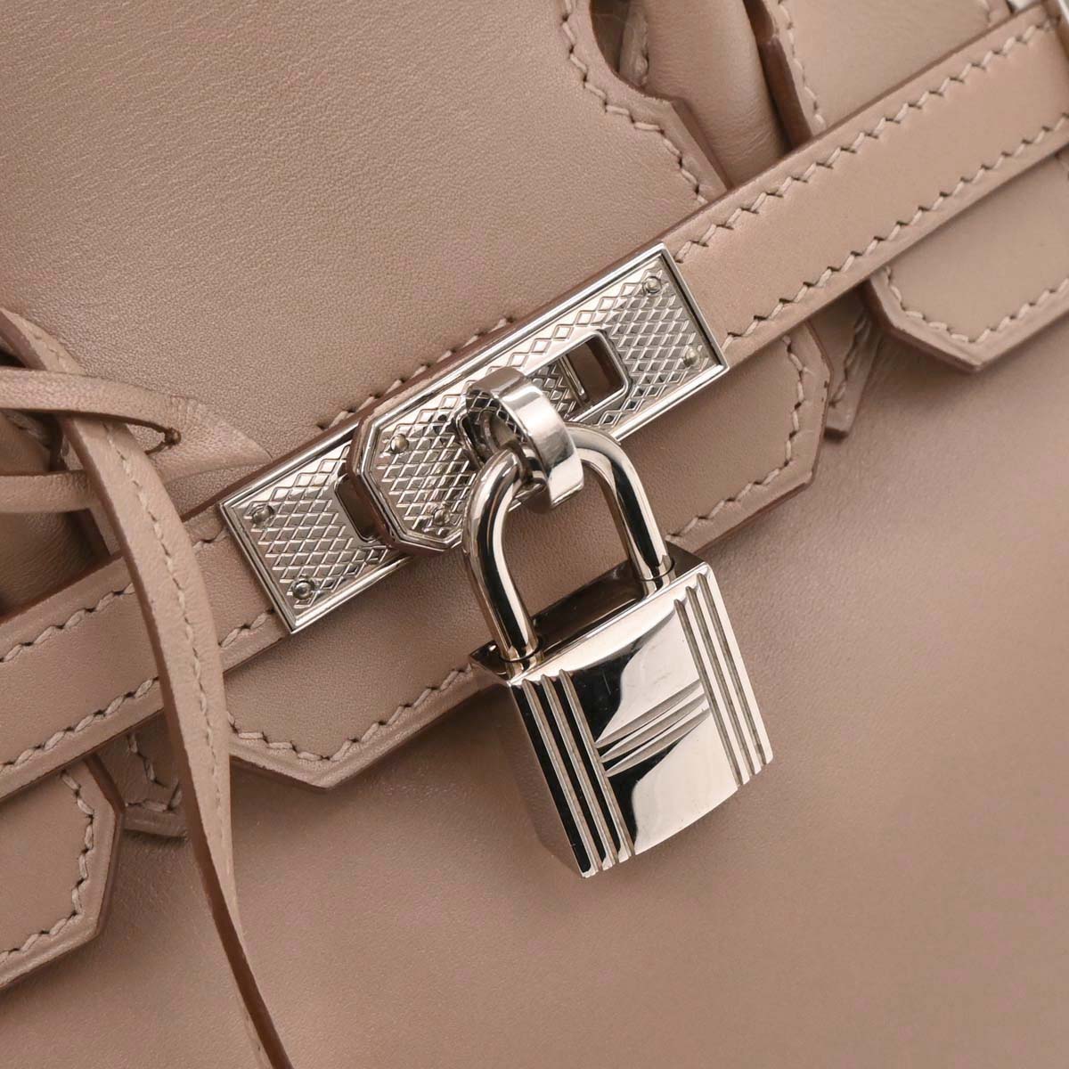 Hermes Argile Tadelakt Guilloche Birkin 25 Handbag