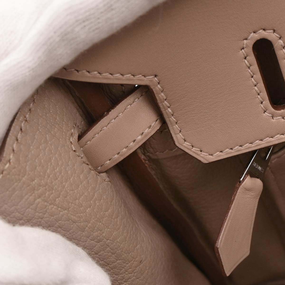 Hermes Argile Tadelakt Guilloche Birkin 25 Handbag