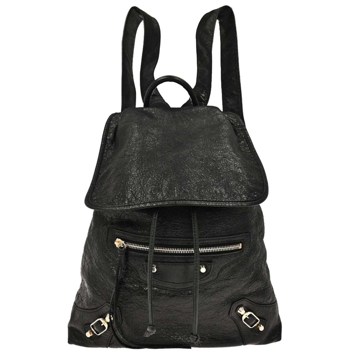 Balenciaga Black Leather Traveler Backpack