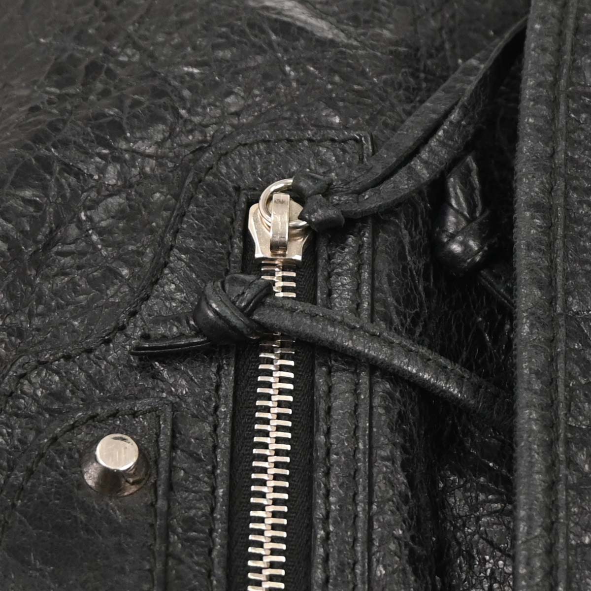 Balenciaga Black Leather Traveler Backpack