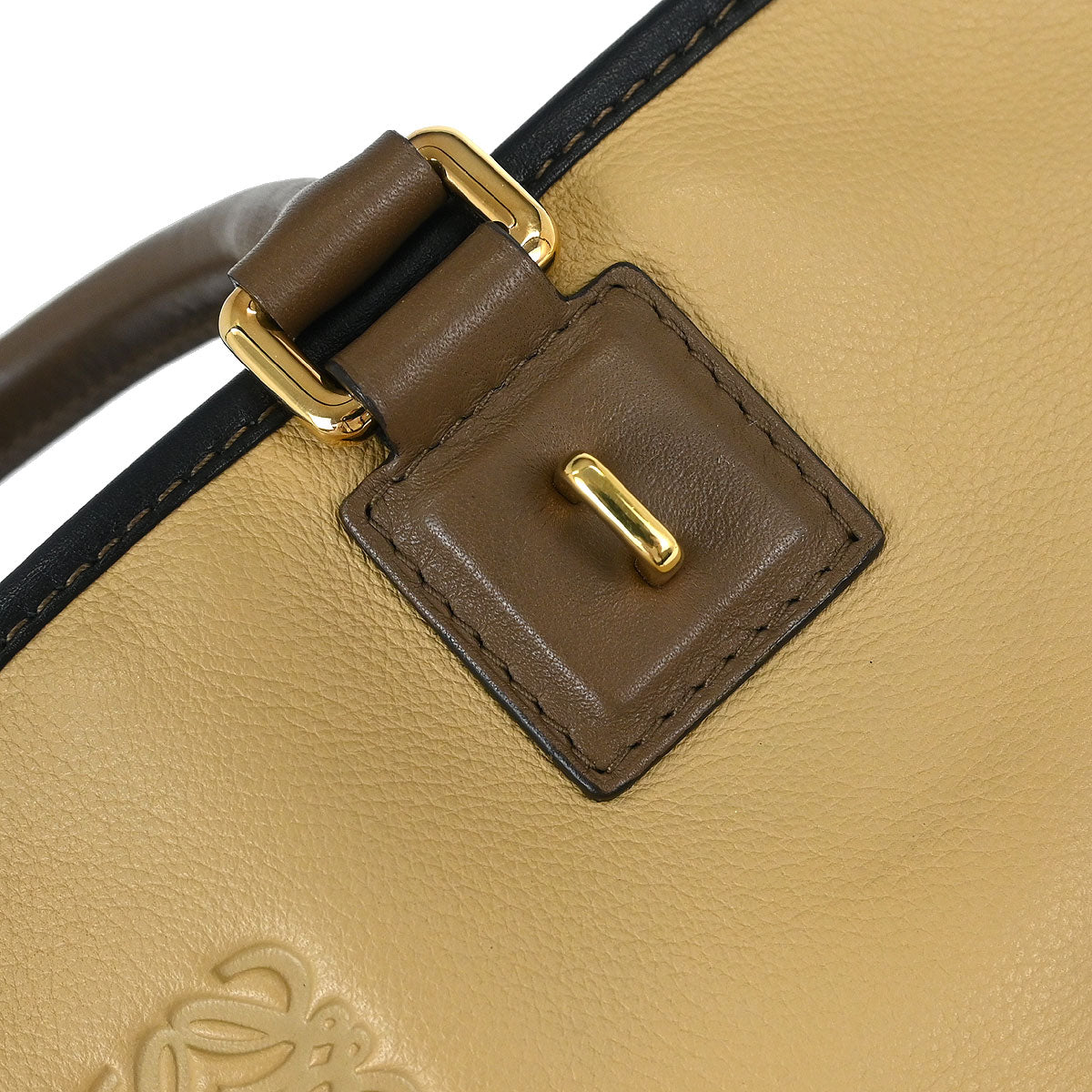 Loewe Beige Black Brown Amazona 28 Handbag