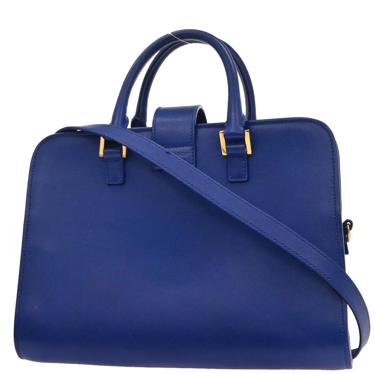 Saint Laurent Blue Leather Baby Cabas 2way Shoulder Handbag