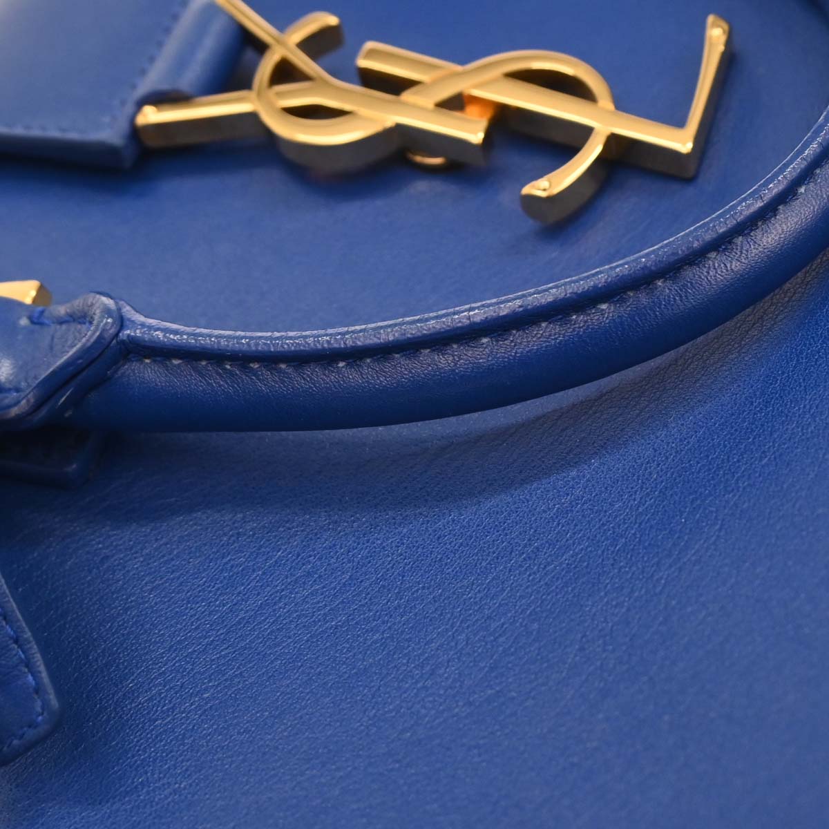 Saint Laurent Blue Leather Baby Cabas 2way Shoulder Handbag