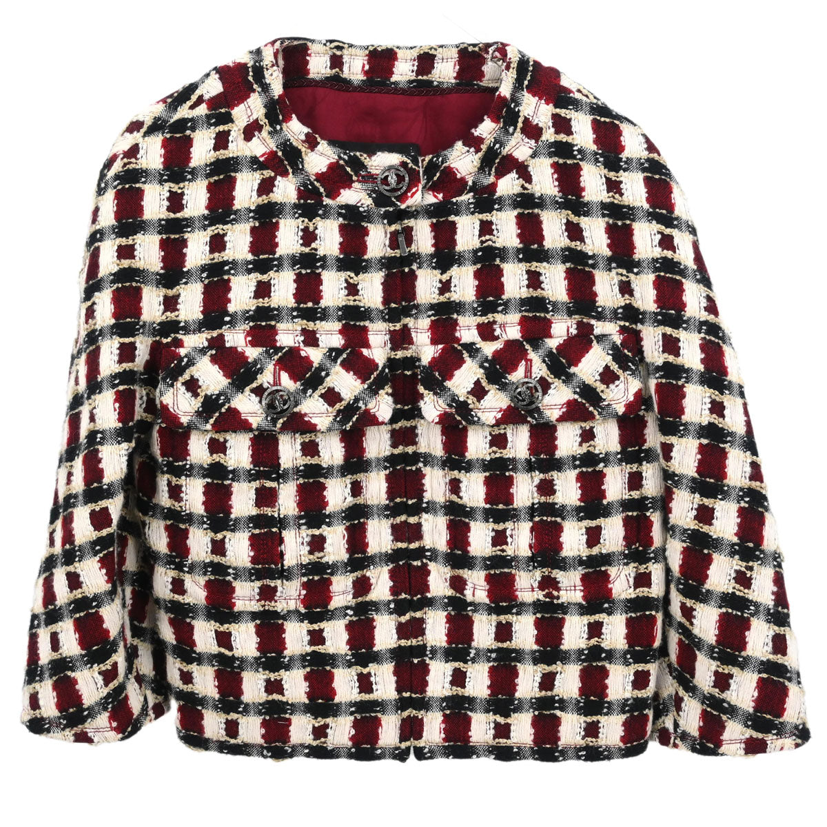 Chanel Zip Up Collarless Jacket #36