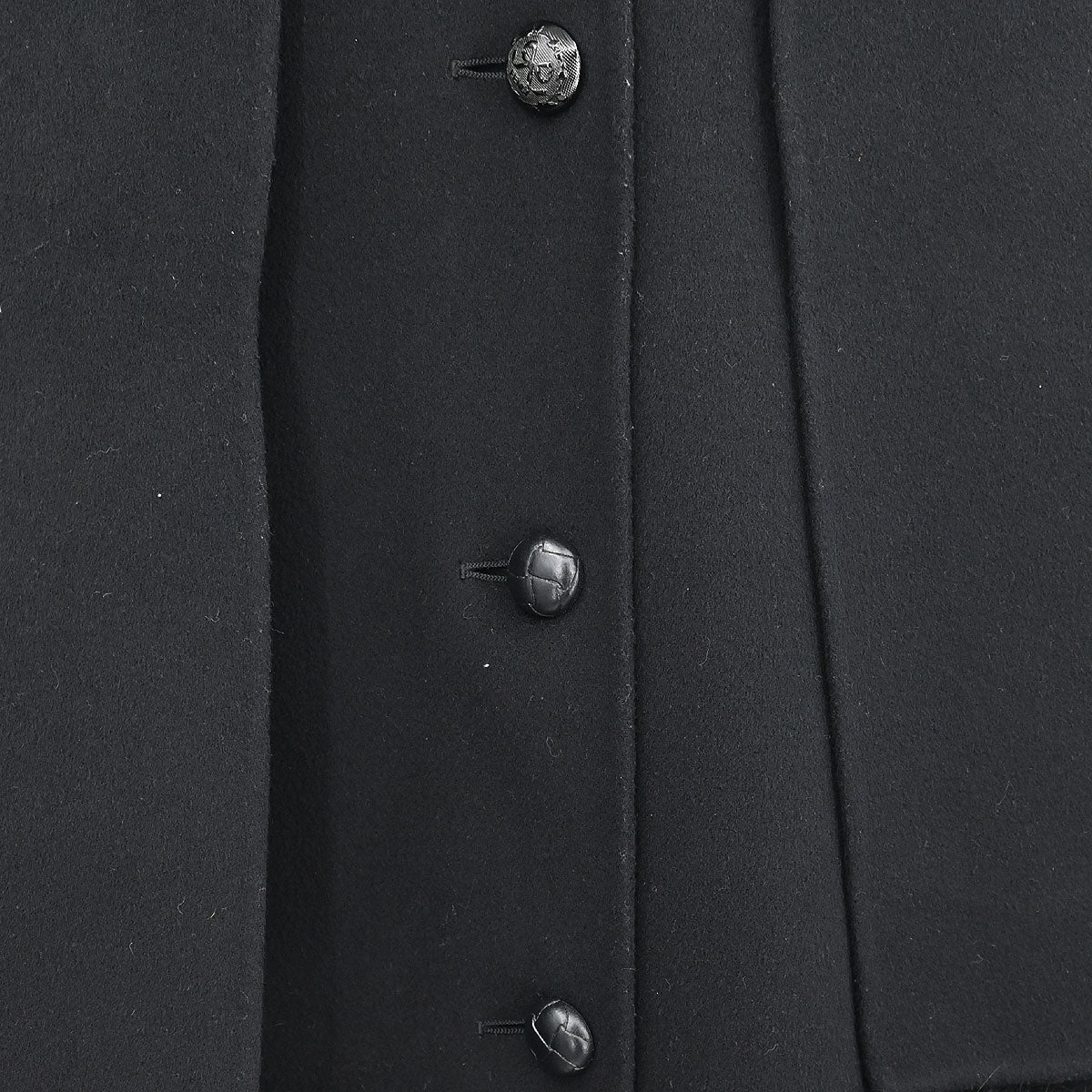 Fendi * Collarless Single Breasted Coat Black #36