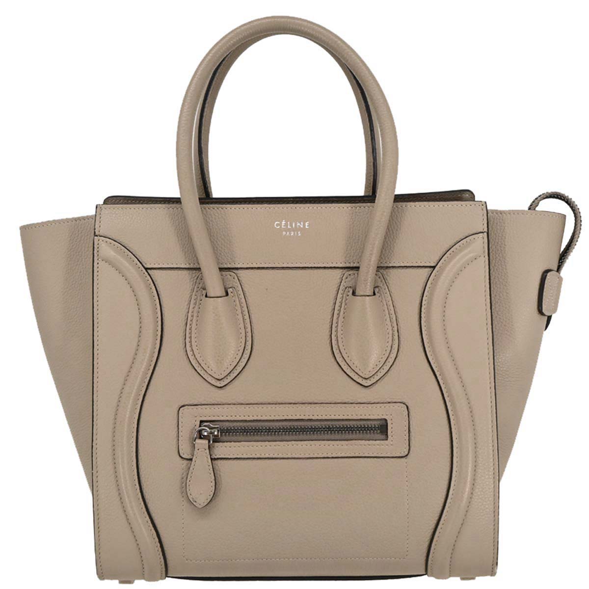 Celine Beige Luggage Micro Tote Handbag
