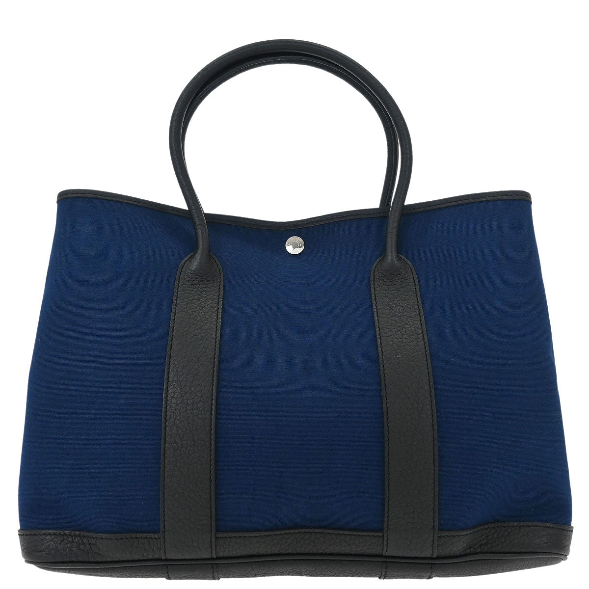 Hermes Navy Toile Officier Negonda Garden Party 36 PM Tote Bag