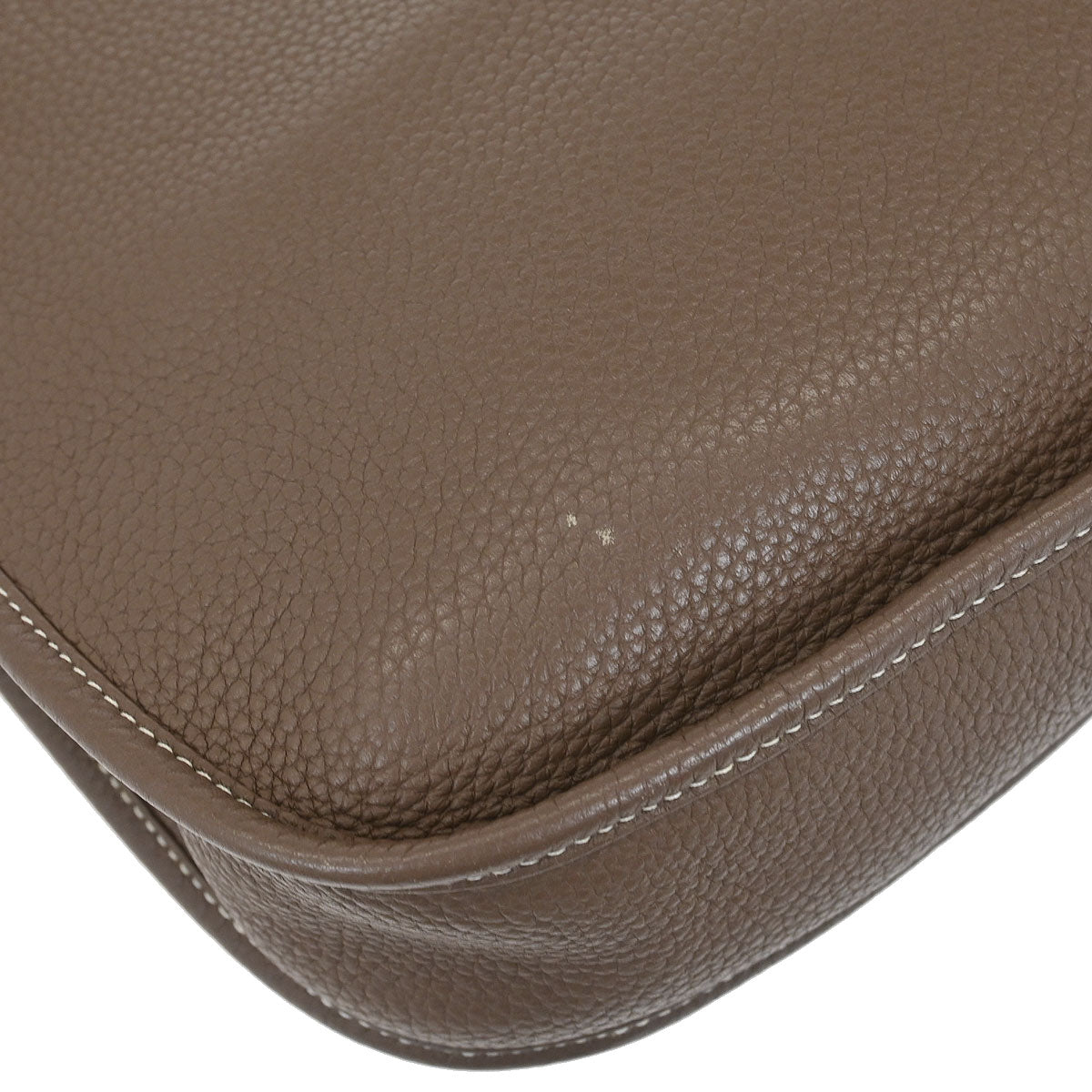 Hermes Etoupe Taurillon Clemence Evelyne 3 29 PM Shoulder Bag