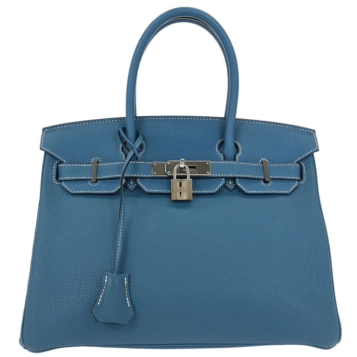 Hermes Blue Jean Togo Birkin 30 Handbag