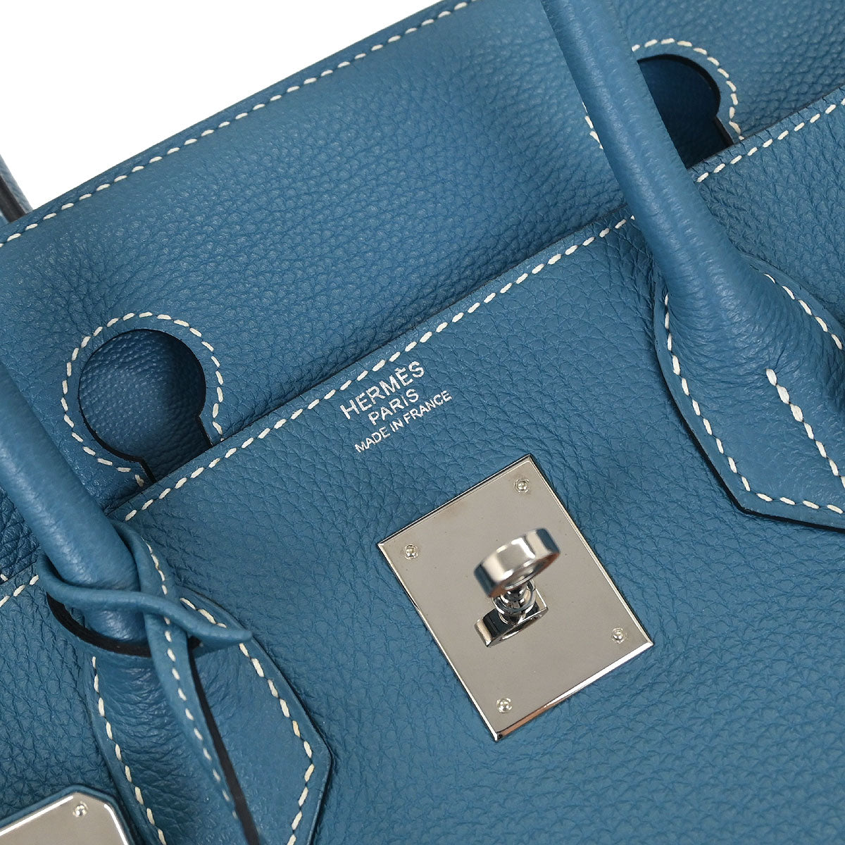 Hermes Blue Jean Togo Birkin 30 Handbag