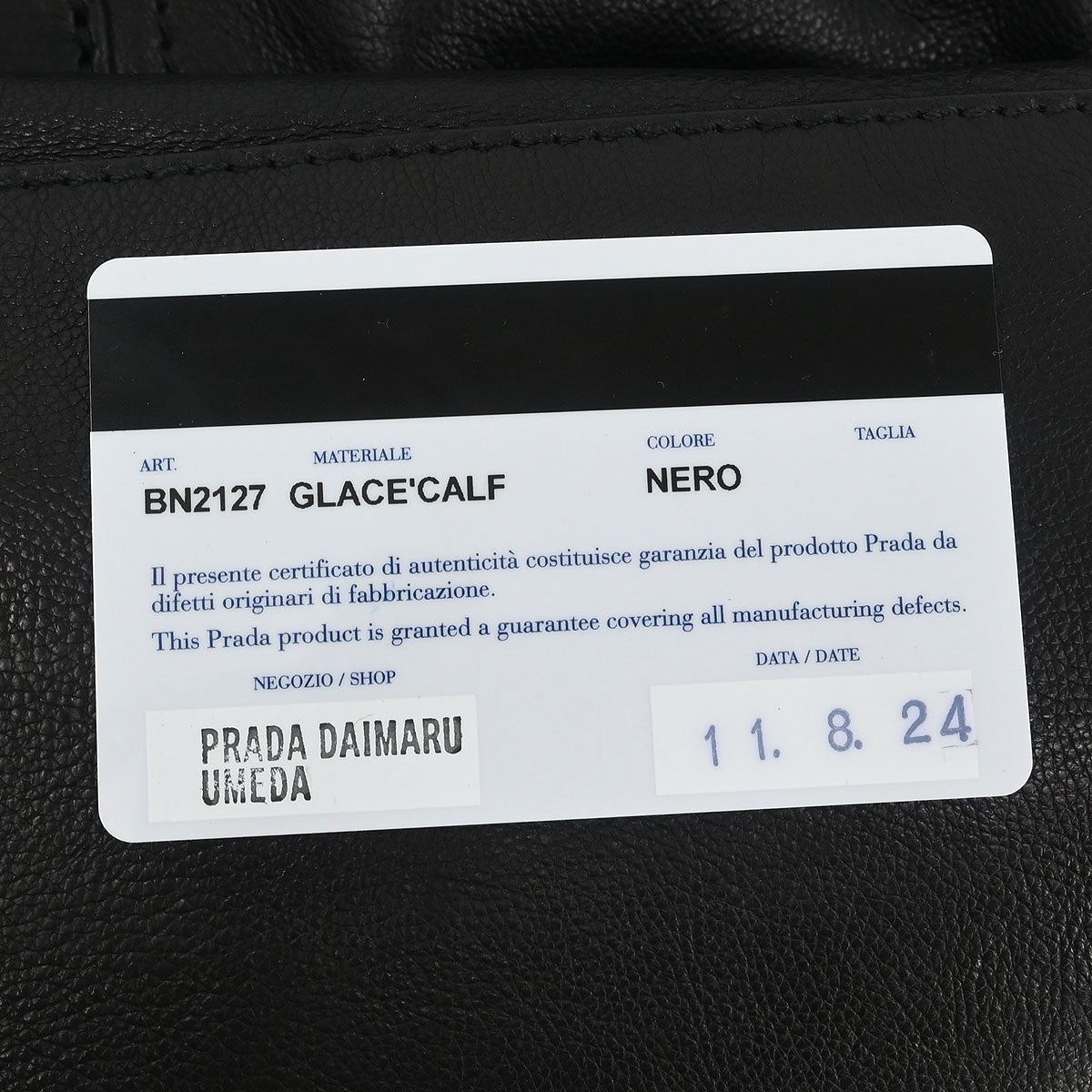 Prada Black Calfskin Handbag