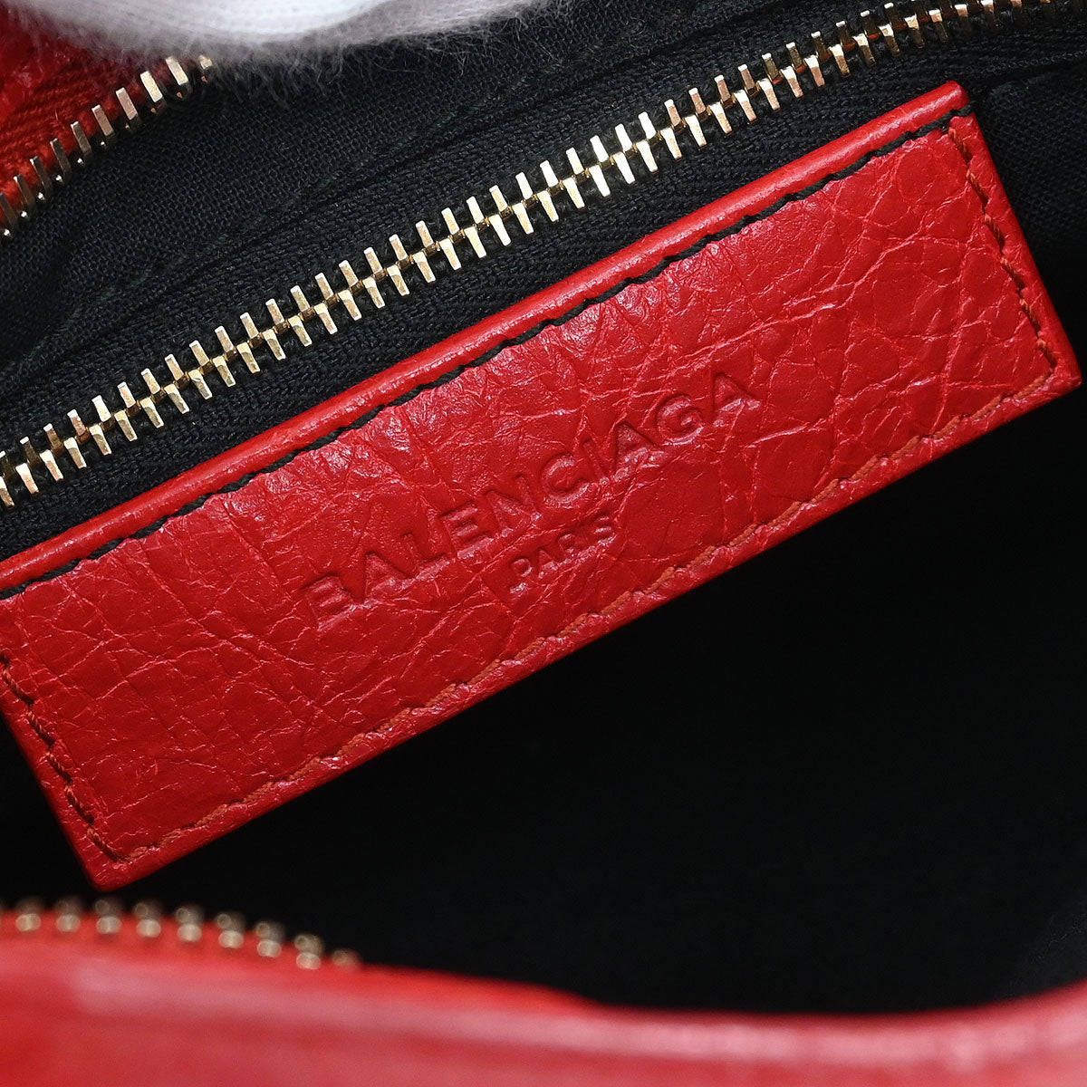 Balenciaga Red Classic Metallic Edge Mini City