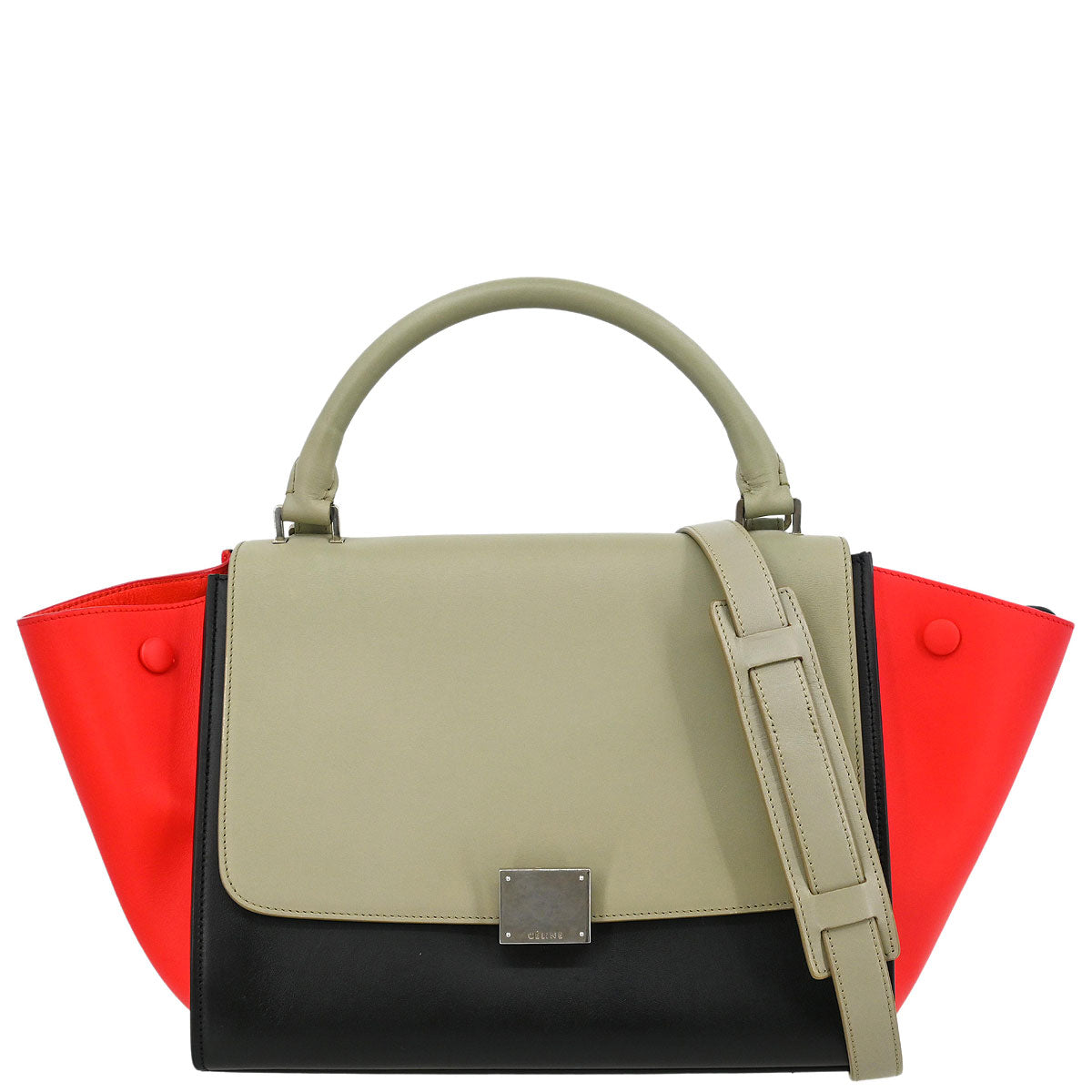 Celine Tricolor Trapeze 2way Shoulder Handbag