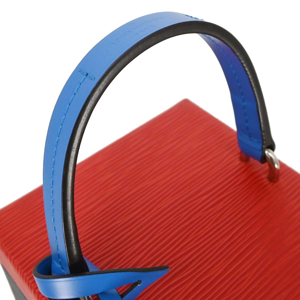 Louis Vuitton Navy Red Epi Bleecker Box Handbag M52466