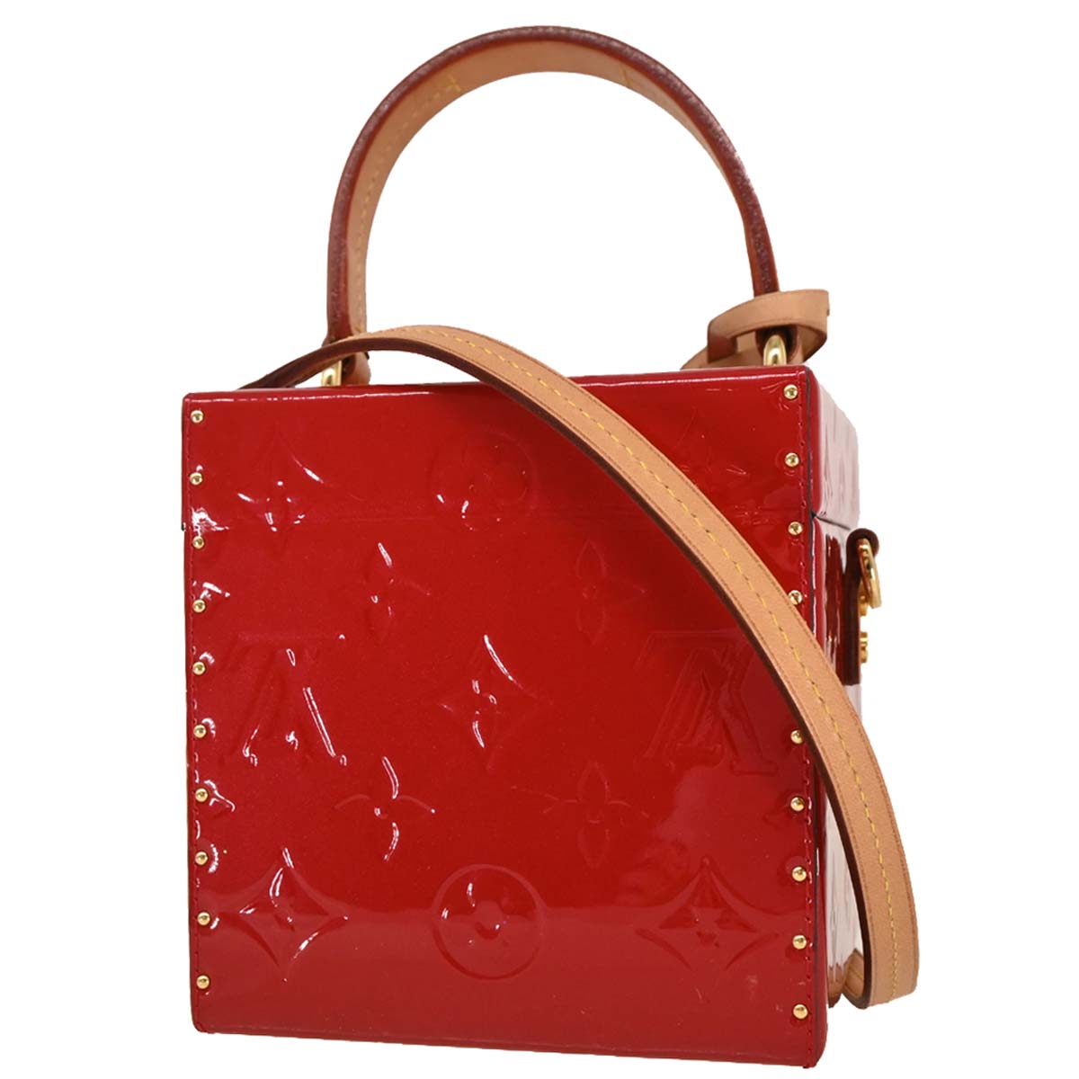 Louis Vuitton Red Vernis Bleecker Box Handbag M52464