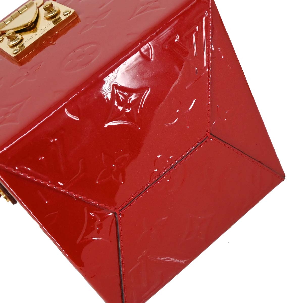 Louis Vuitton Red Vernis Bleecker Box Handbag M52464