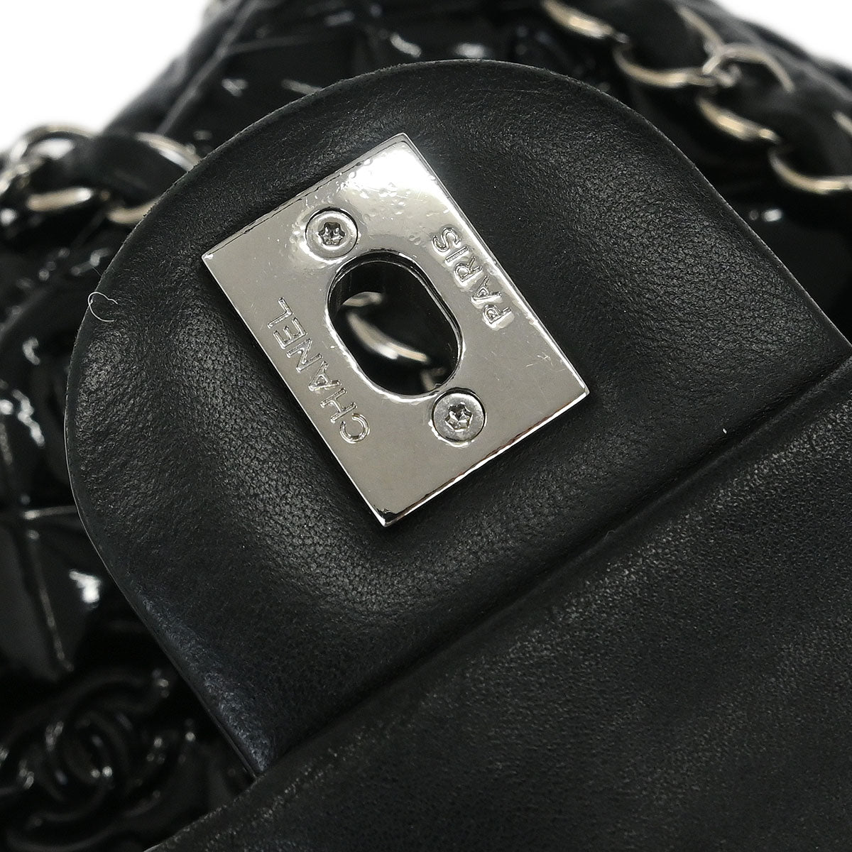 Chanel 2010-2011 Black Patent leather Lucky Symbols Flap Bag