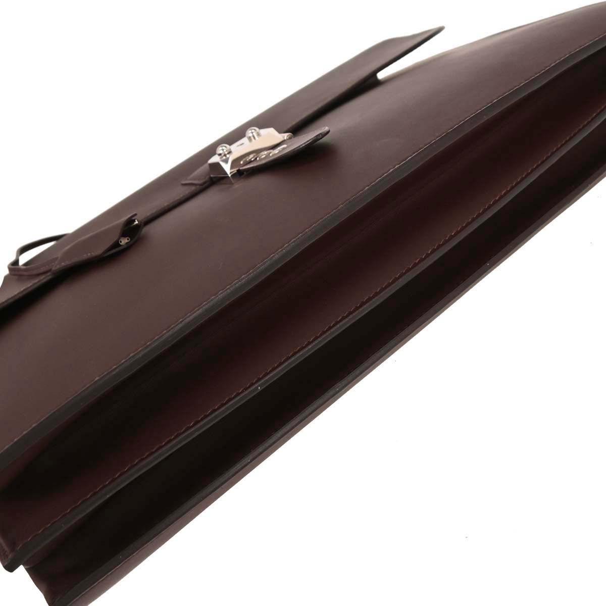 Hermes Chocolat Chamonix Sac a Depeches 38 Handbag